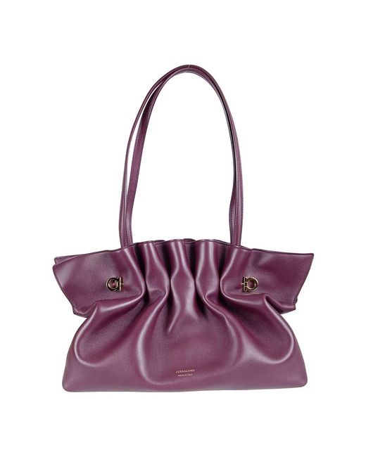 Ferragamo Purple Shoulder Bags