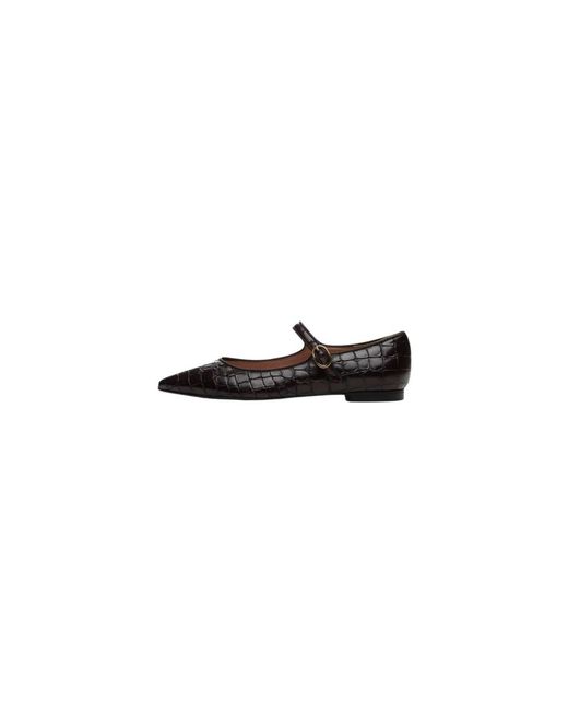 Poche Paris Black Ballerina Shoes