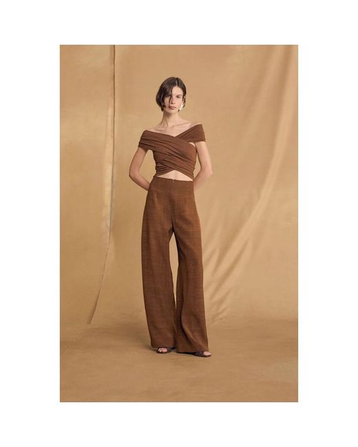 Cortana Brown Wide Trousers