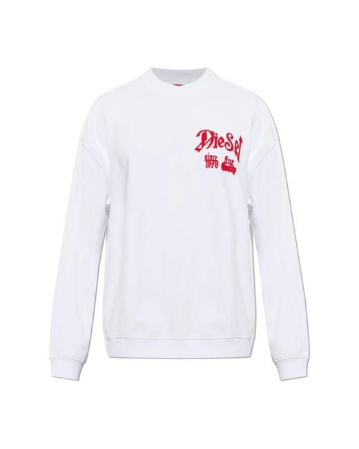 DIESEL White Sweatshirts for men