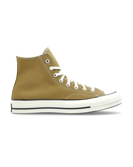 Converse Schoenen ,Groen ,Sportschoenen Chuck 70 Hi in het Natural