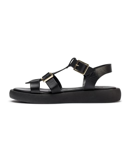 Flat Sandals di Wonders in Black
