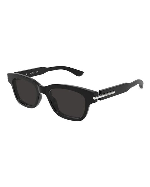 Alexander McQueen Black Stilvolle Sonnenbrille Am0497S Schwarz