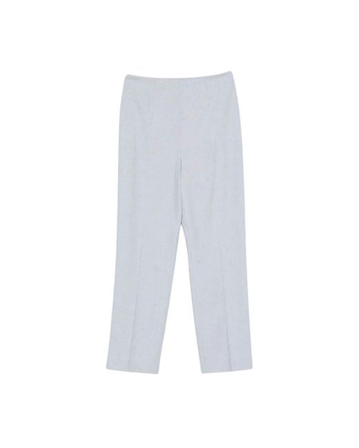 Straight Trousers Alberta Ferretti de color Blue