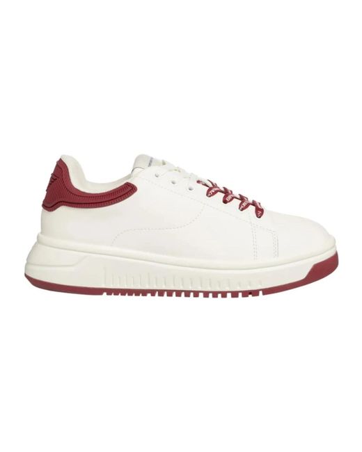 Emporio Armani Weiße Low-Top-Sneakers X4X264Xn001U167 in White für Herren