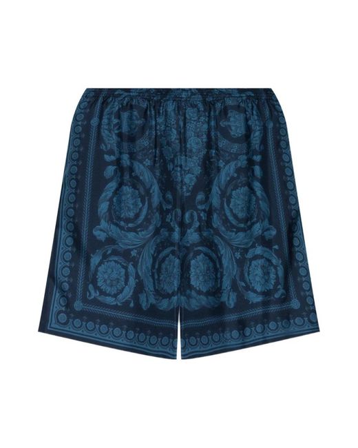 Versace Barocco Silk Short in het Blue voor heren