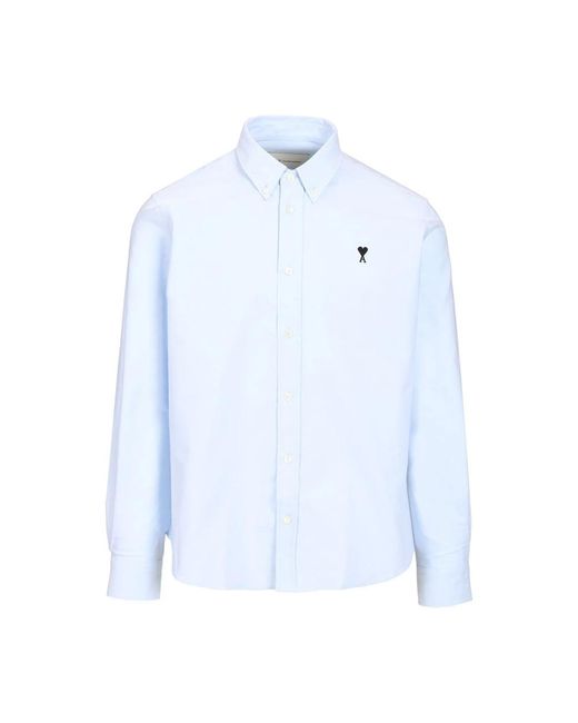 AMI Katoenen Button-Down Overhemd in het Blue voor heren