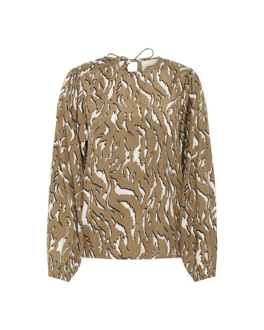 Blouses Kaffe de color Natural