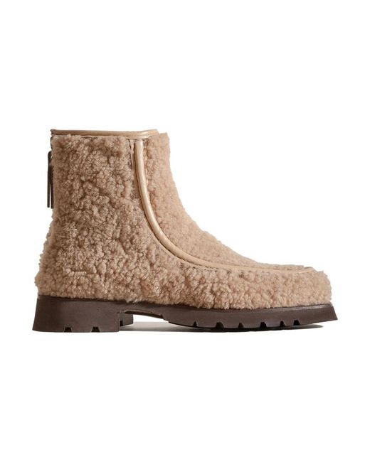 Hereu Schoenen Shearling Laarzen Ronde Neus in het Brown