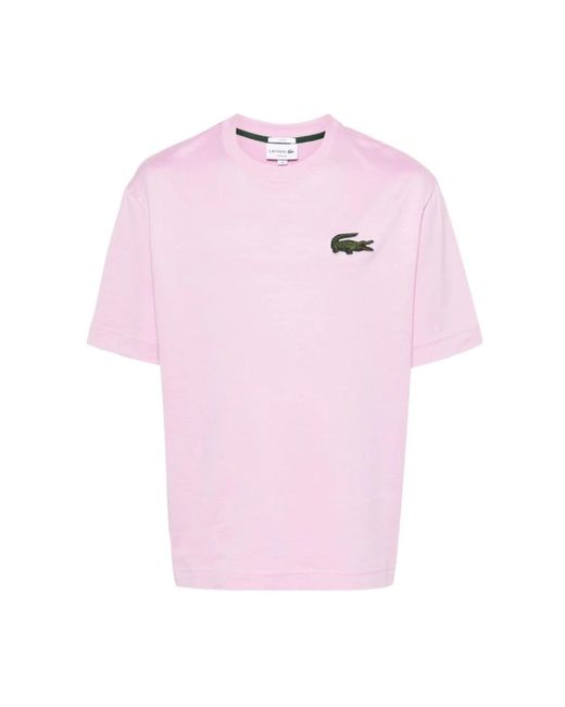 Lacoste Kurzarm t-shirt in Pink für Herren