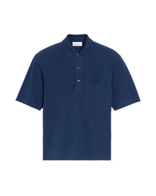 AMI Blue Polo Shirts for men