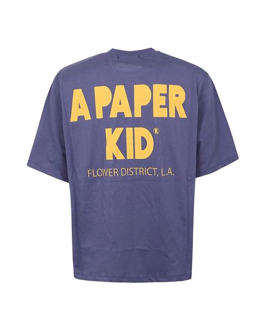 A PAPER KID Blue T-Shirts for men