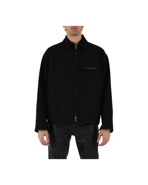 Ih Nom Uh Nit Canvas Mask Jacke Mit Denim-Details in Black für Herren