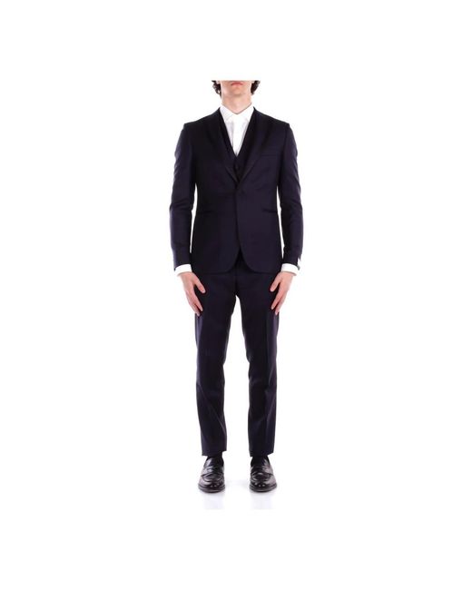 Tagliatore Blue Single Breasted Suits for men