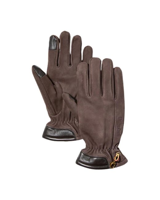 Timberland Leder touchscreen handschuhe in Brown für Herren