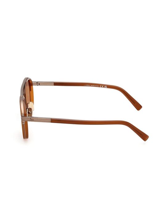 Zegna Brown Sunglasses for men