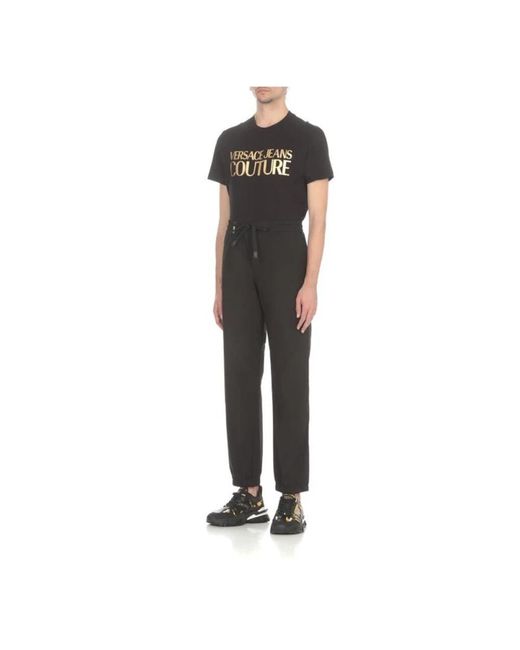 Versace Jeans Couture Black Wide Trousers for men
