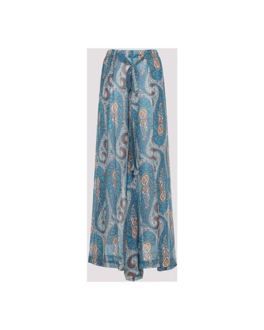 Etro Blue Wide Leg Pants