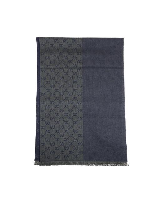 Gucci Blue Silky Scarves