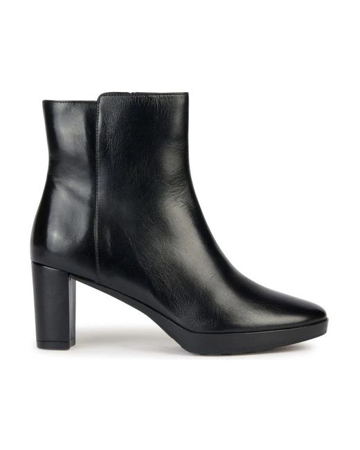 Geox Black Heeled Boots