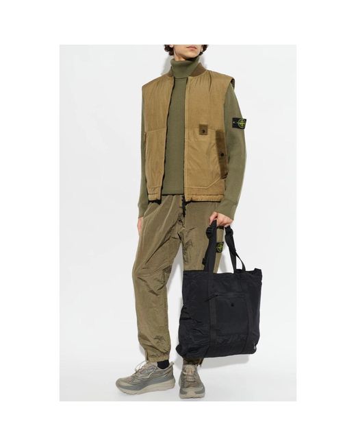 Stone Island Geïsoleerd Vest Met Zakken in het Green voor heren