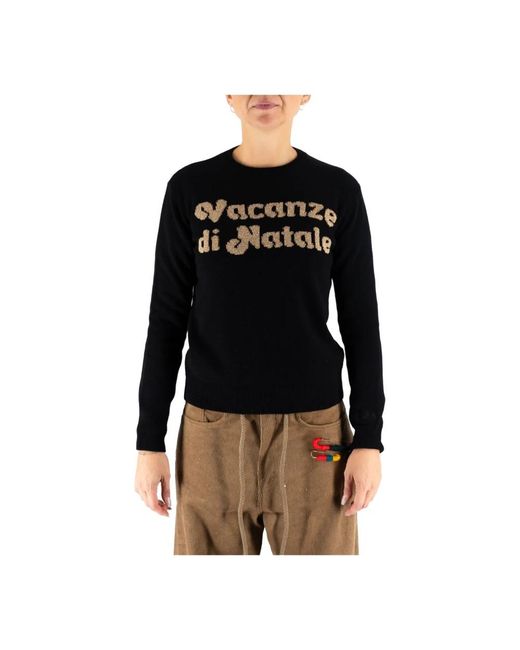 Mc2 Saint Barth Black Round-Neck Knitwear