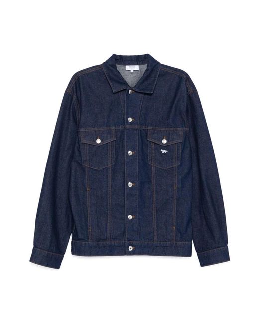 Maison Kitsuné Blue Denim Jackets for men