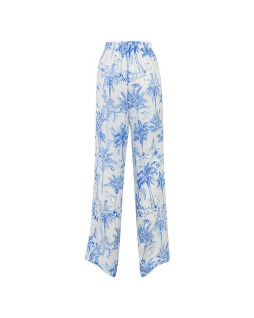 Trousers > wide trousers Mc2 Saint Barth en coloris Blue