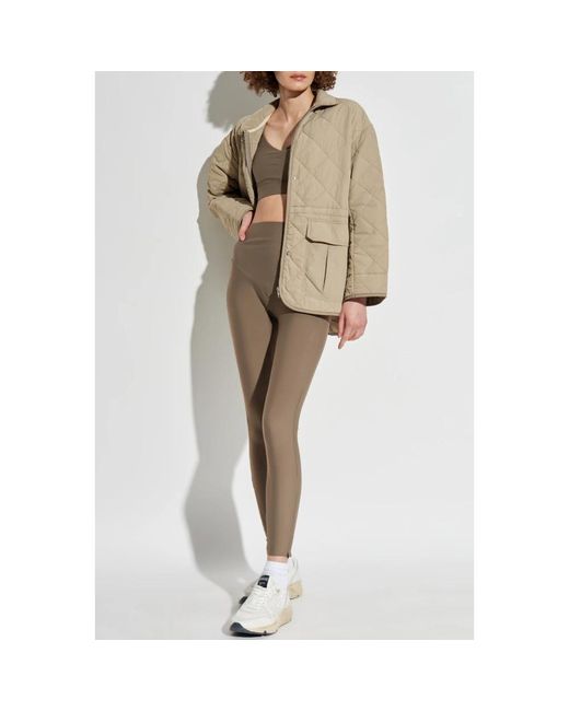Rethinkit Studios Jassen ,Grijs ,Polyester Quilted Jacket Lyon in het Natural
