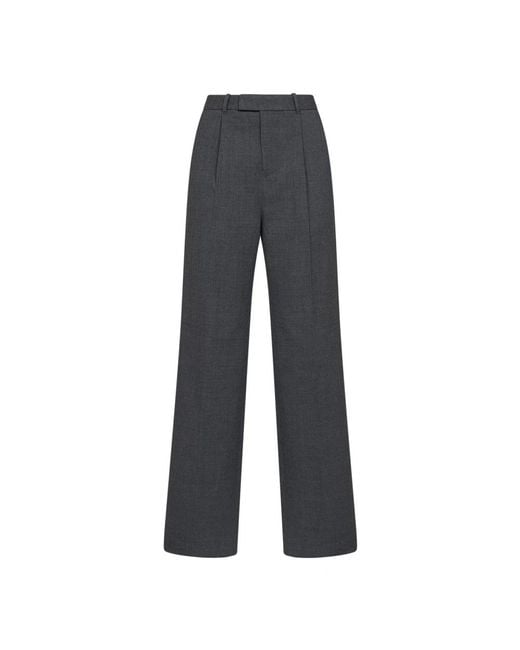 Self-Portrait Gray Straight Trousers