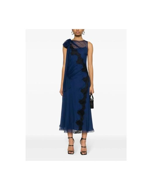 Alberta Ferretti Blue Midi Dresses
