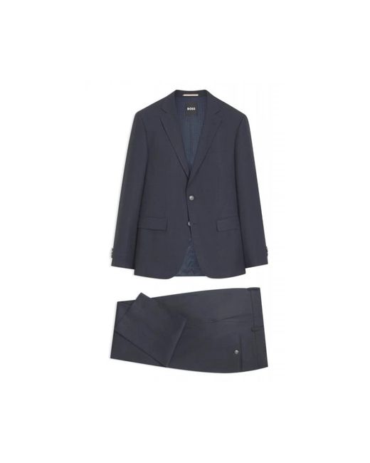 Boss Blue Single Breasted Suits for men