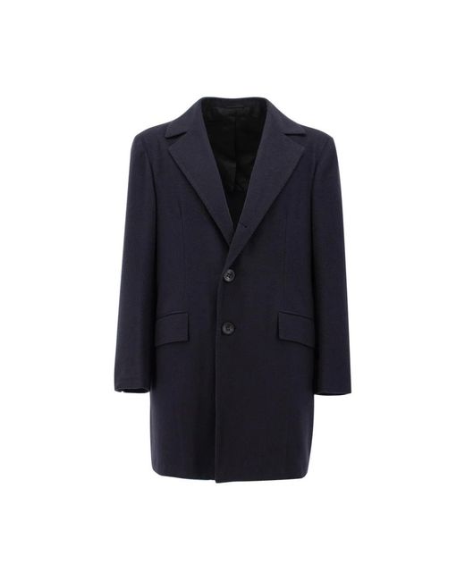 Kiton Blue Single-Breasted Coats for men