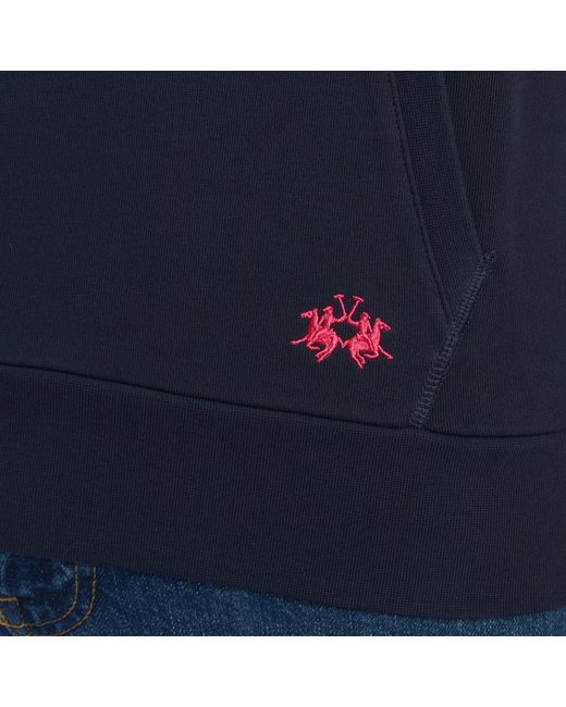 La Martina Blue Hoodies for men