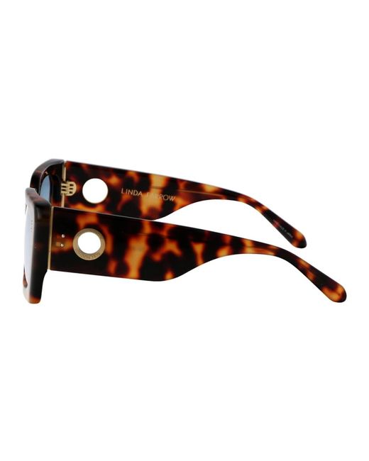Linda Farrow Brown Nieve sonnenbrille für stilvollen sonnenschutz