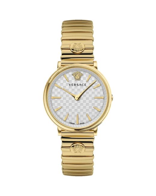 V-circle oro orologio in acciaio inossidabile di Versace in Metallic