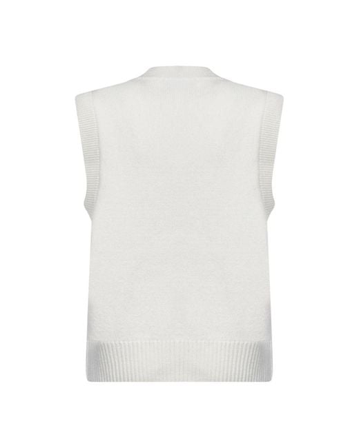 AMI White V-Neck Knitwear