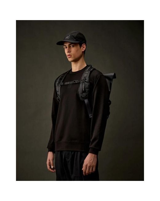 C P Company Black Backpacks for men