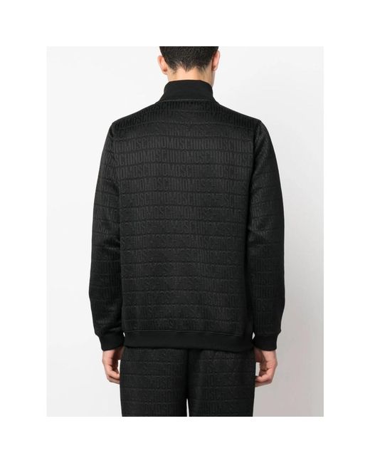 Moschino Hoodies & Sweatvesten ,Zwart ,Zip-Through in het Black voor heren