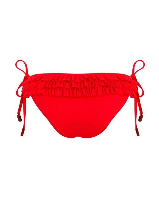 Vilebrequin Red Solid mini-bikinihose zum seitlichen binden