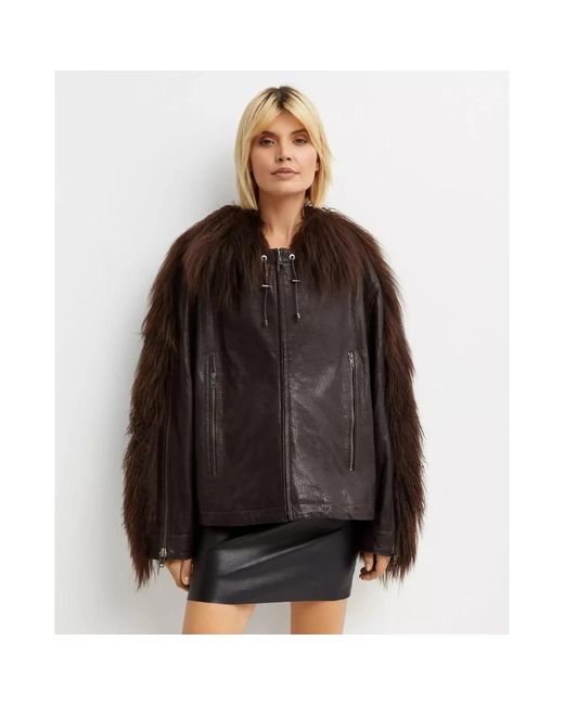 Manokhi Black Leather Jackets