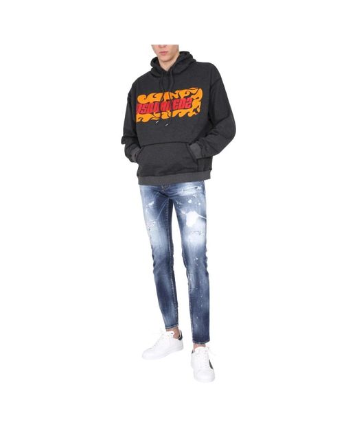 DSquared² Gray Hoodies for men