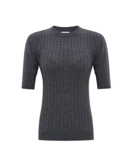 Bottega Veneta Gray Round-Neck Knitwear