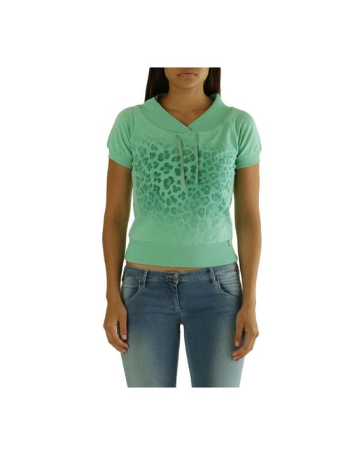 Met Dierenprint Korte Mouw Top in het Green