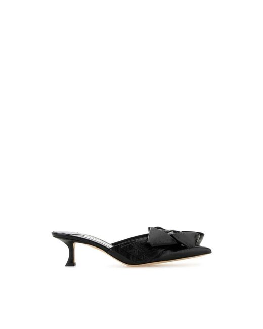 Jimmy Choo Black Heeled Mules