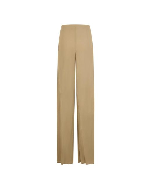 Alberta Ferretti Natural Wide Trousers