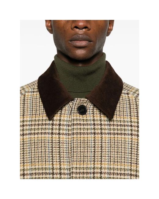 Single-Breasted Coats Amaranto de hombre de color Natural