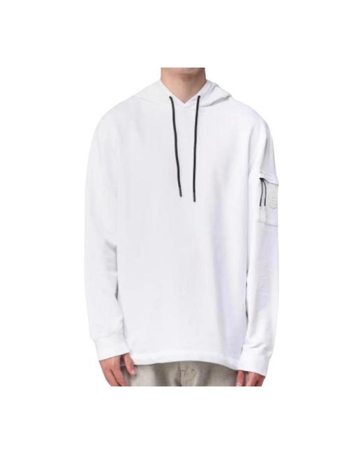 Woolrich Hoodies & Sweatvesten ,Wit ,Katoen Casual Katoenen Hoodie Met Logopatch in het White voor heren