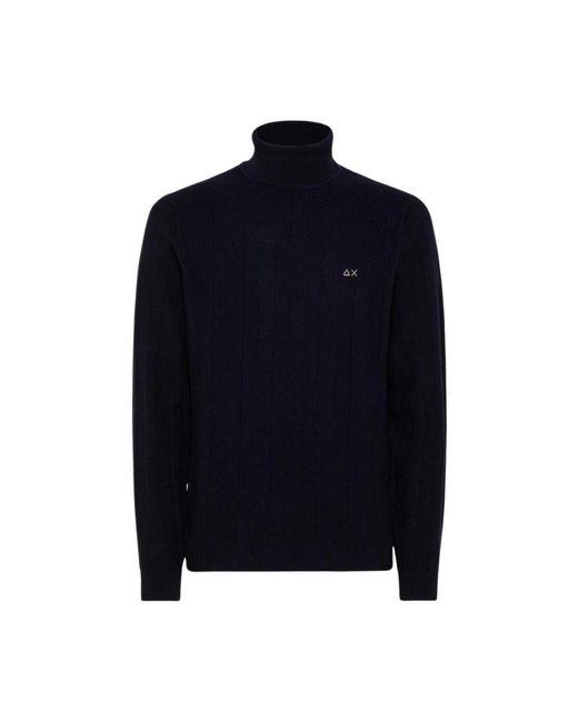Sun 68 Blue Turtlenecks for men