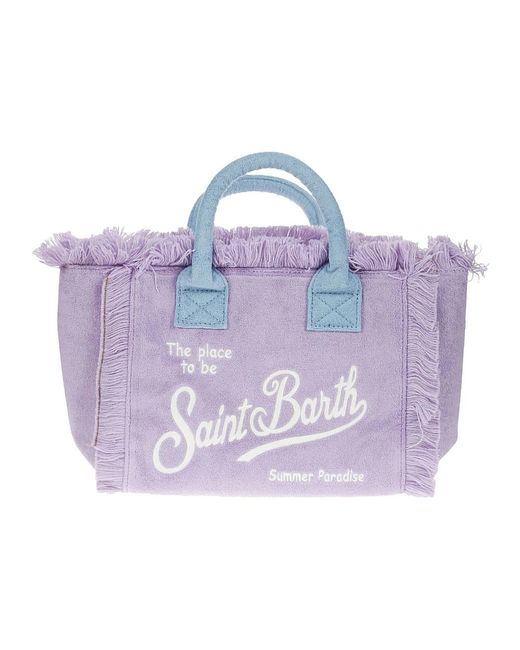 Mc2 Saint Barth Purple Tasche mit schwammeffekt und griff